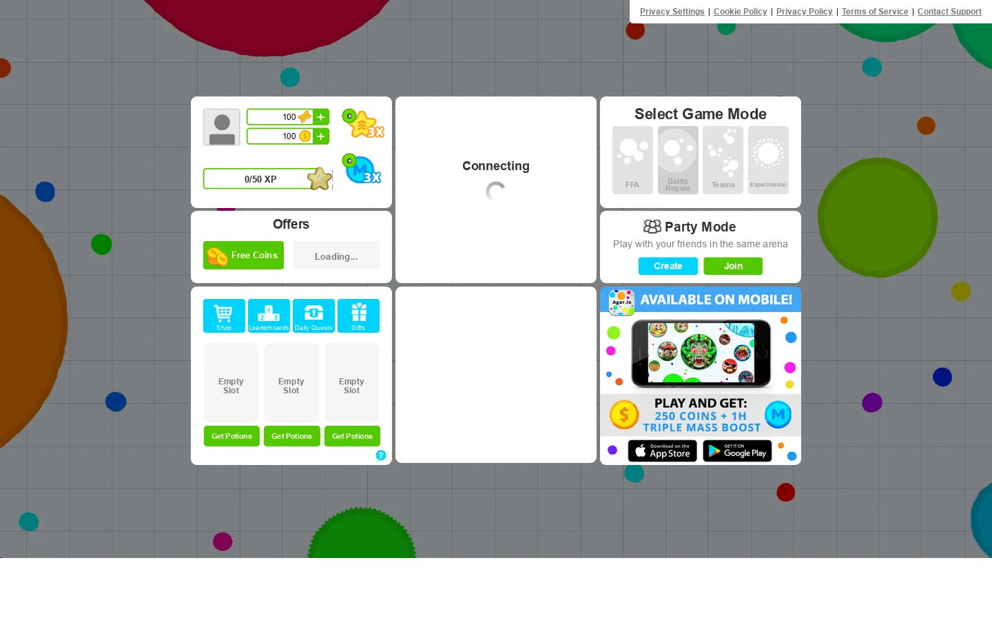 Agar.io 首页截图
