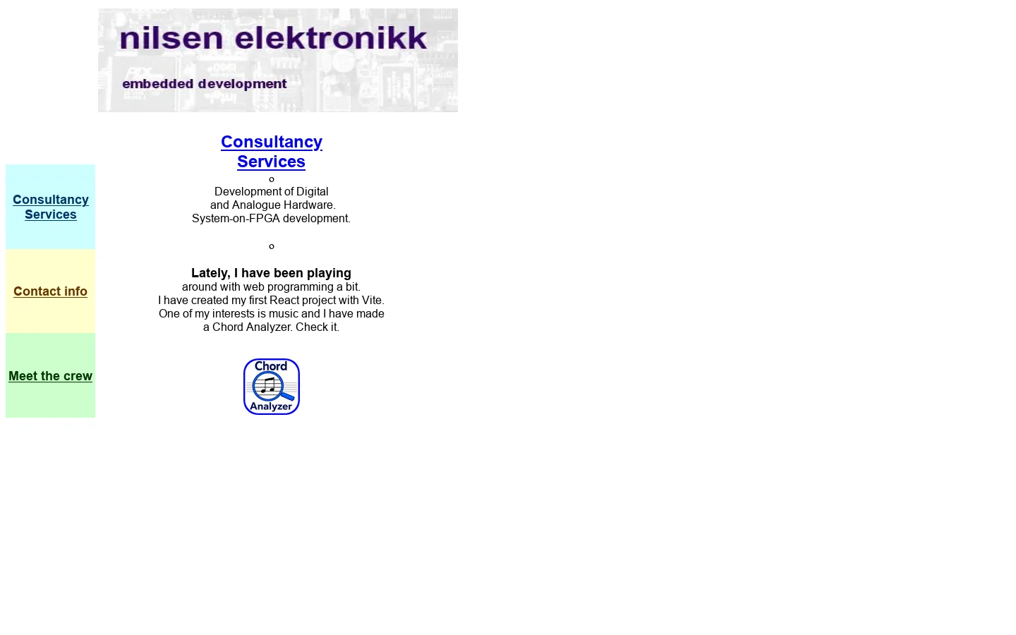 Nilsen Elektronikk 首页截图