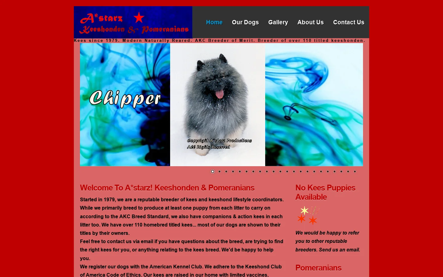 Capital Keeshond Club: Historical 首页截图