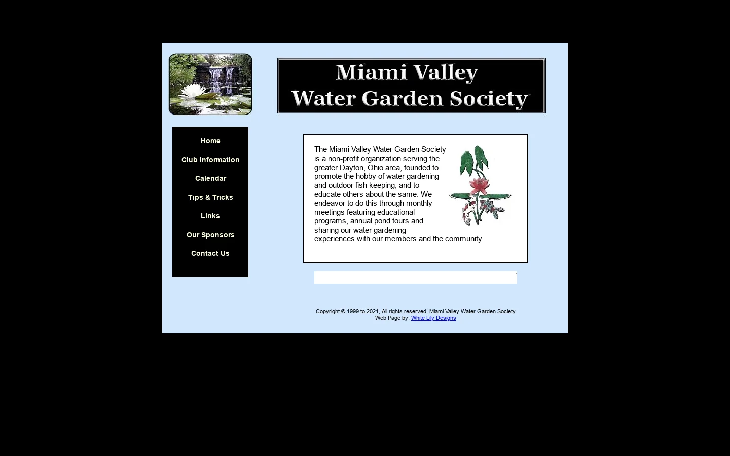 Miami Valley Water Garden Society 首页截图