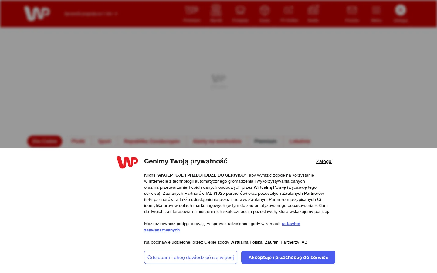 Wirtualna Polska - Wszystko co ważne - www.wp.pl 首页截图