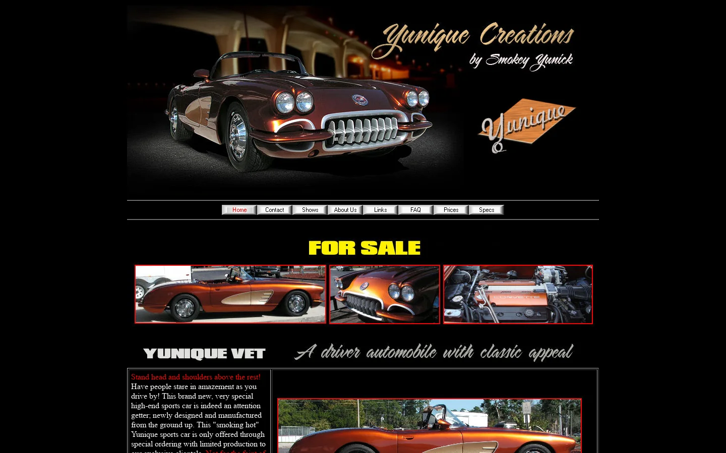 Yunique Creations Home 首页截图