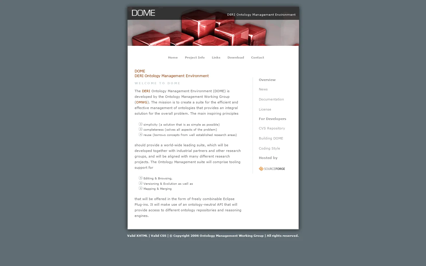 DOME . DERI Ontology Management Environment 首页截图