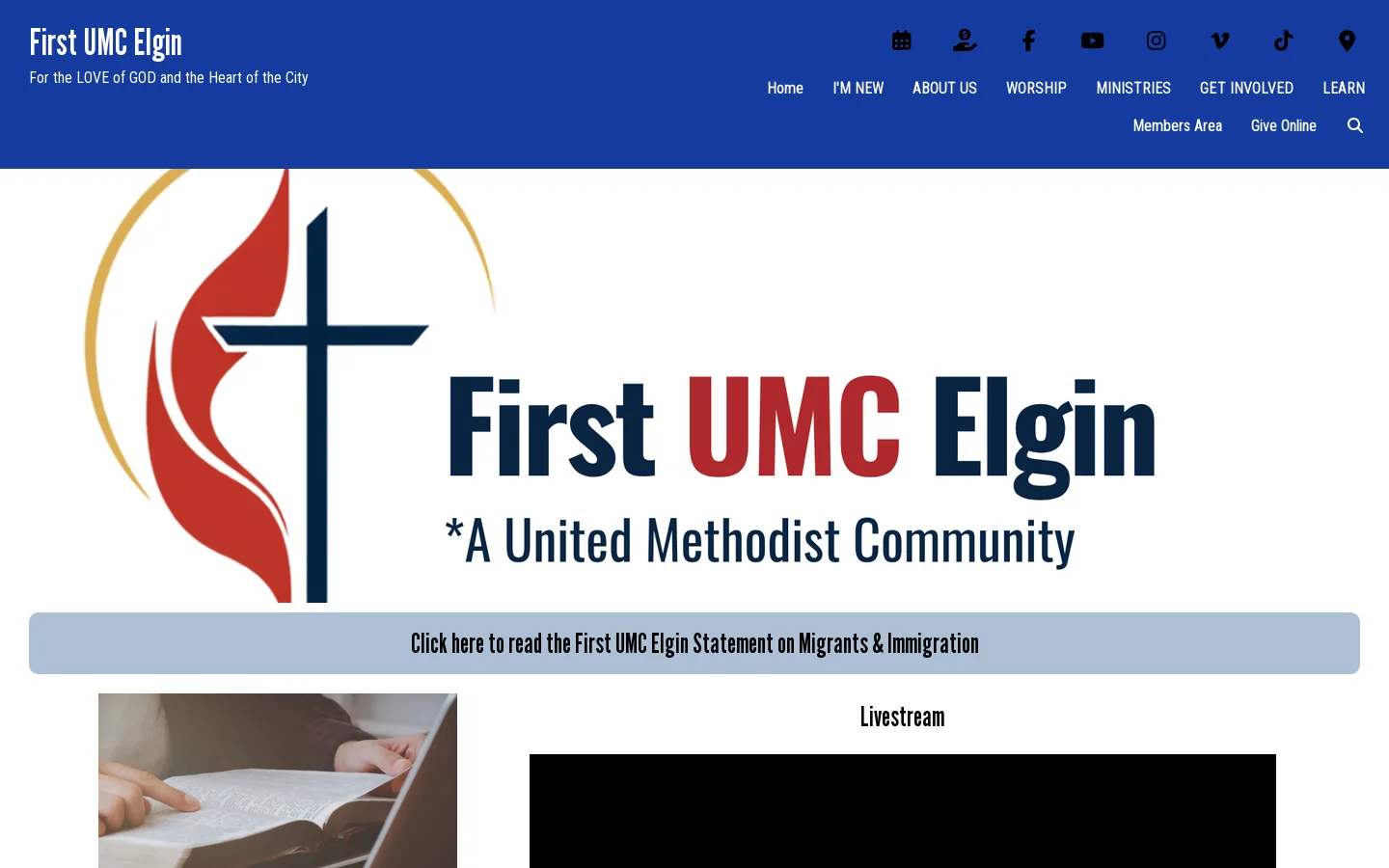 First UMC Elgin - Elgin, Illinois 首页截图