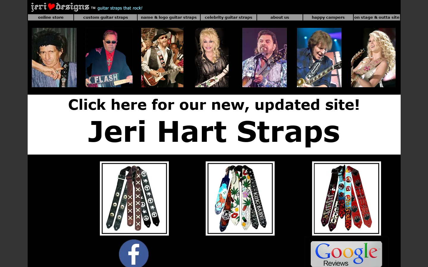 jeri hart guitar straps,custom guitar straps,custom leather guitar straps, guitar strap online store 首页截图