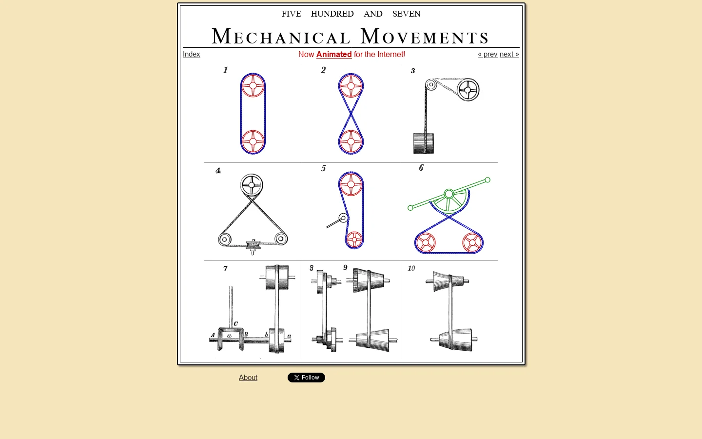 507 Mechanical Movements 首页截图