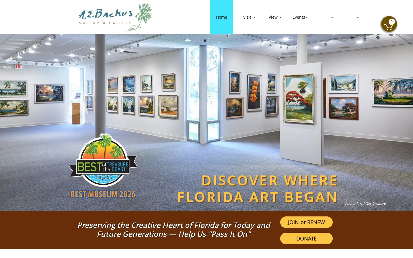 Backus Museum 首页截图