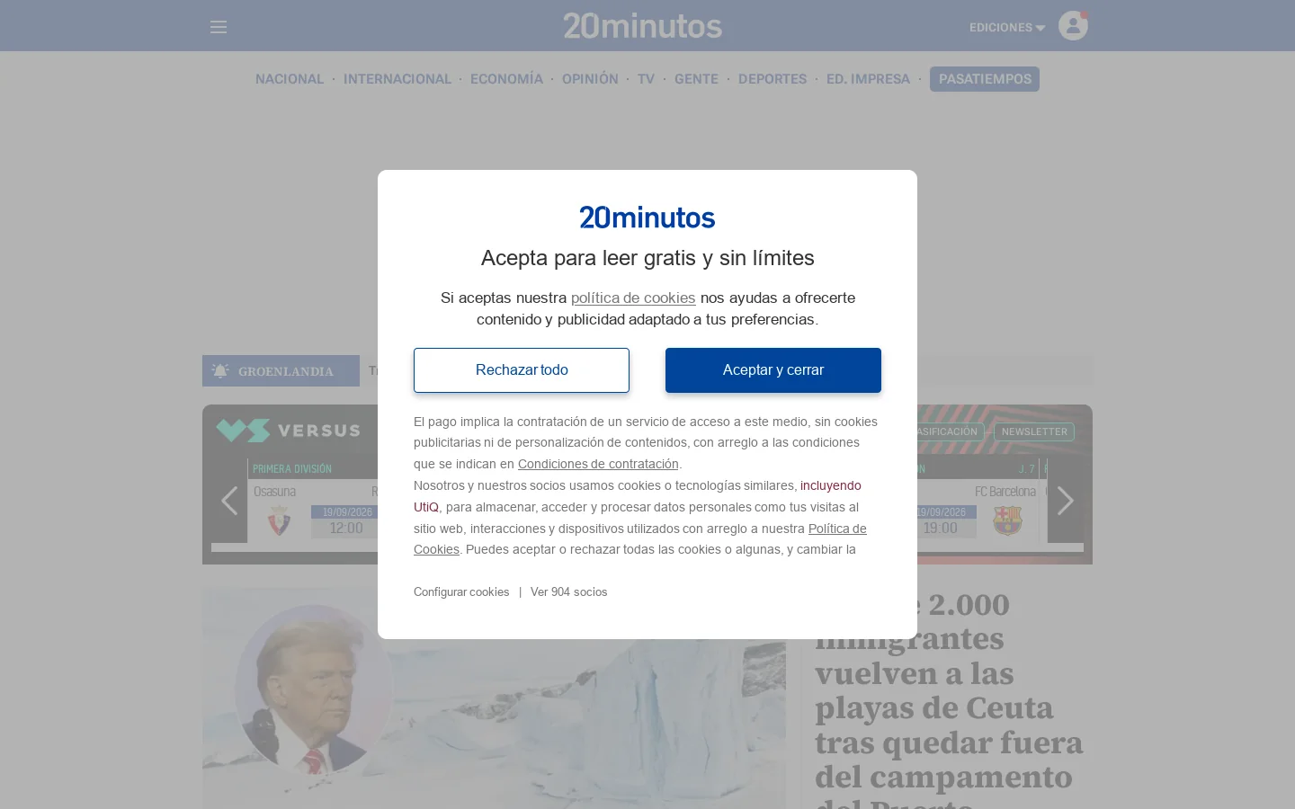 20minutos.es 首页截图