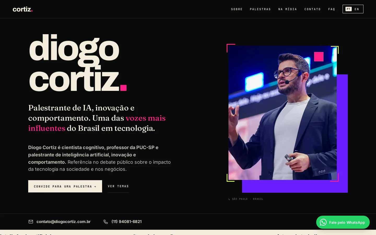 Diogo Cortiz 首页截图