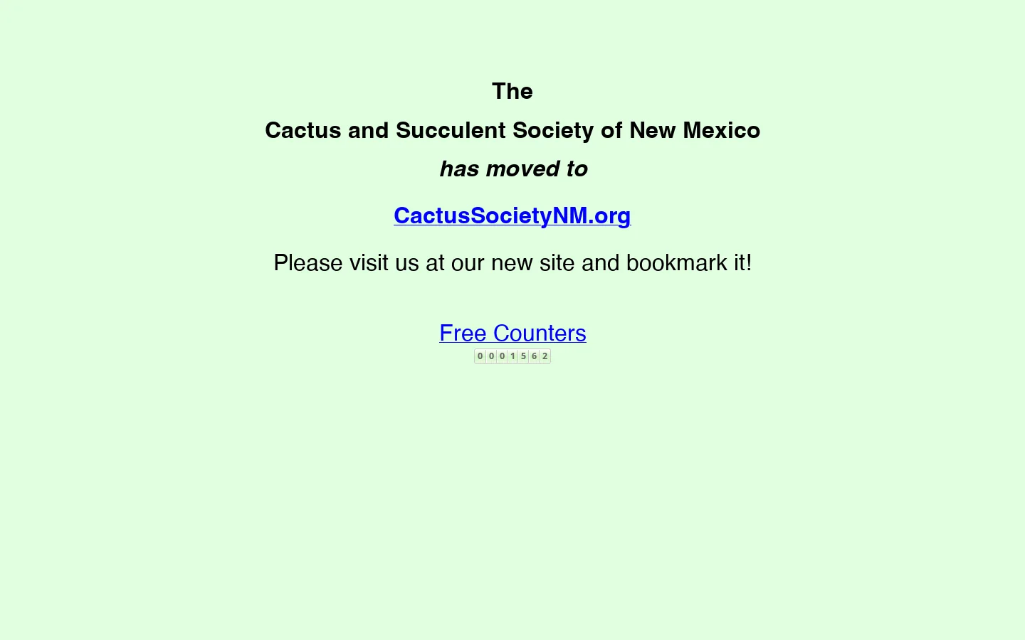 Cactus and Succulent Society of New Mexico 首页截图