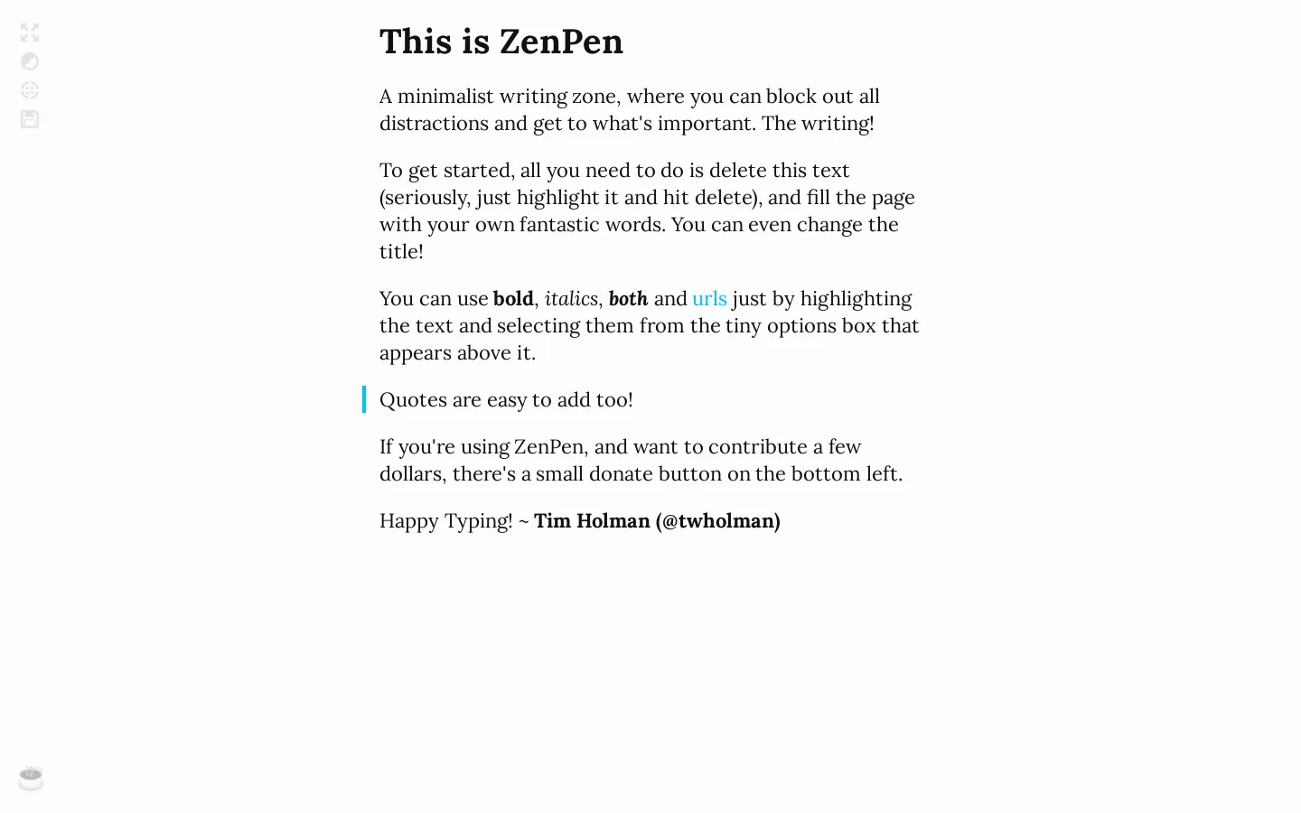 ZenPen ~ Minimal Distraction, Maximum Zen 首页截图