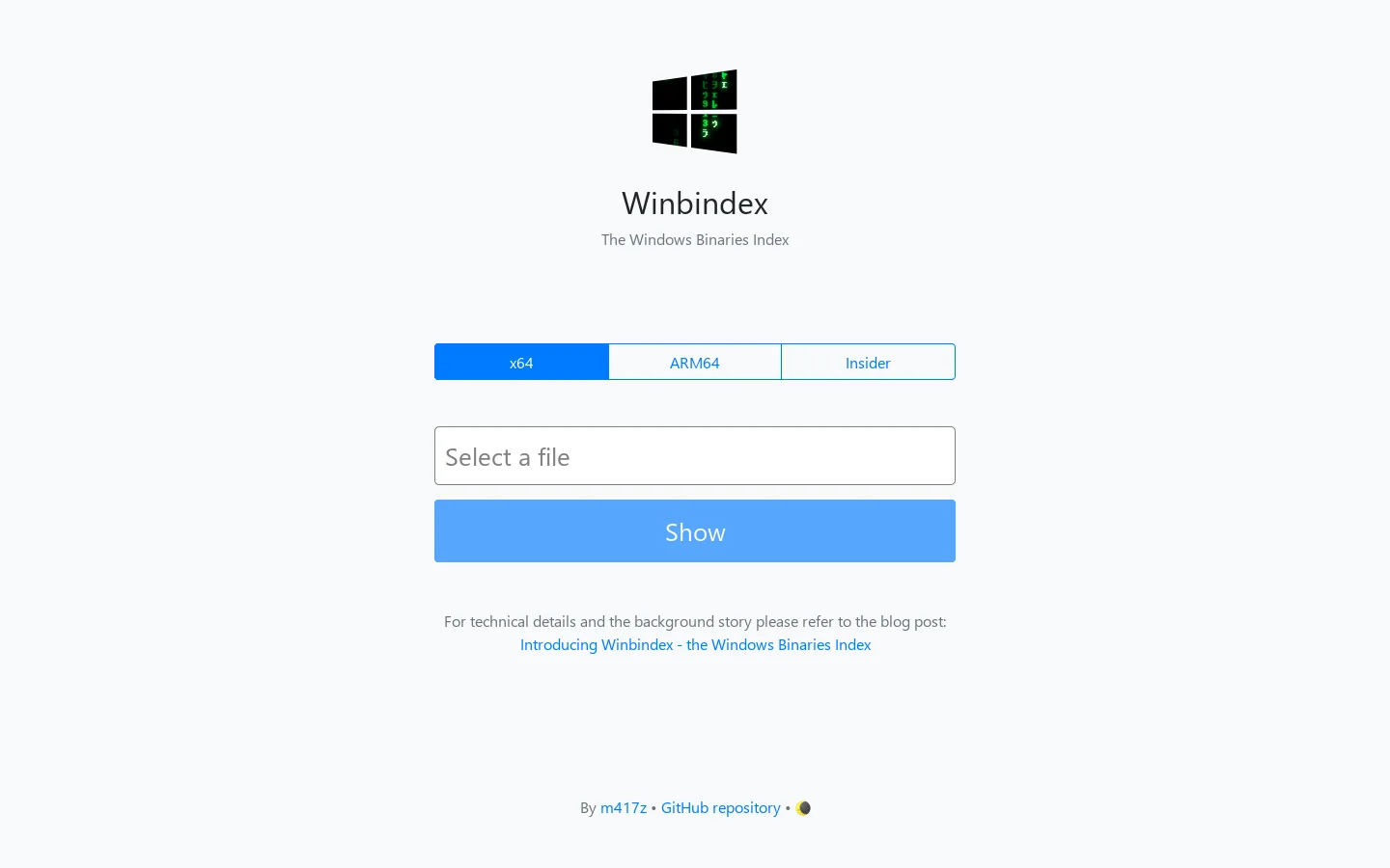 Winbindex 首页截图