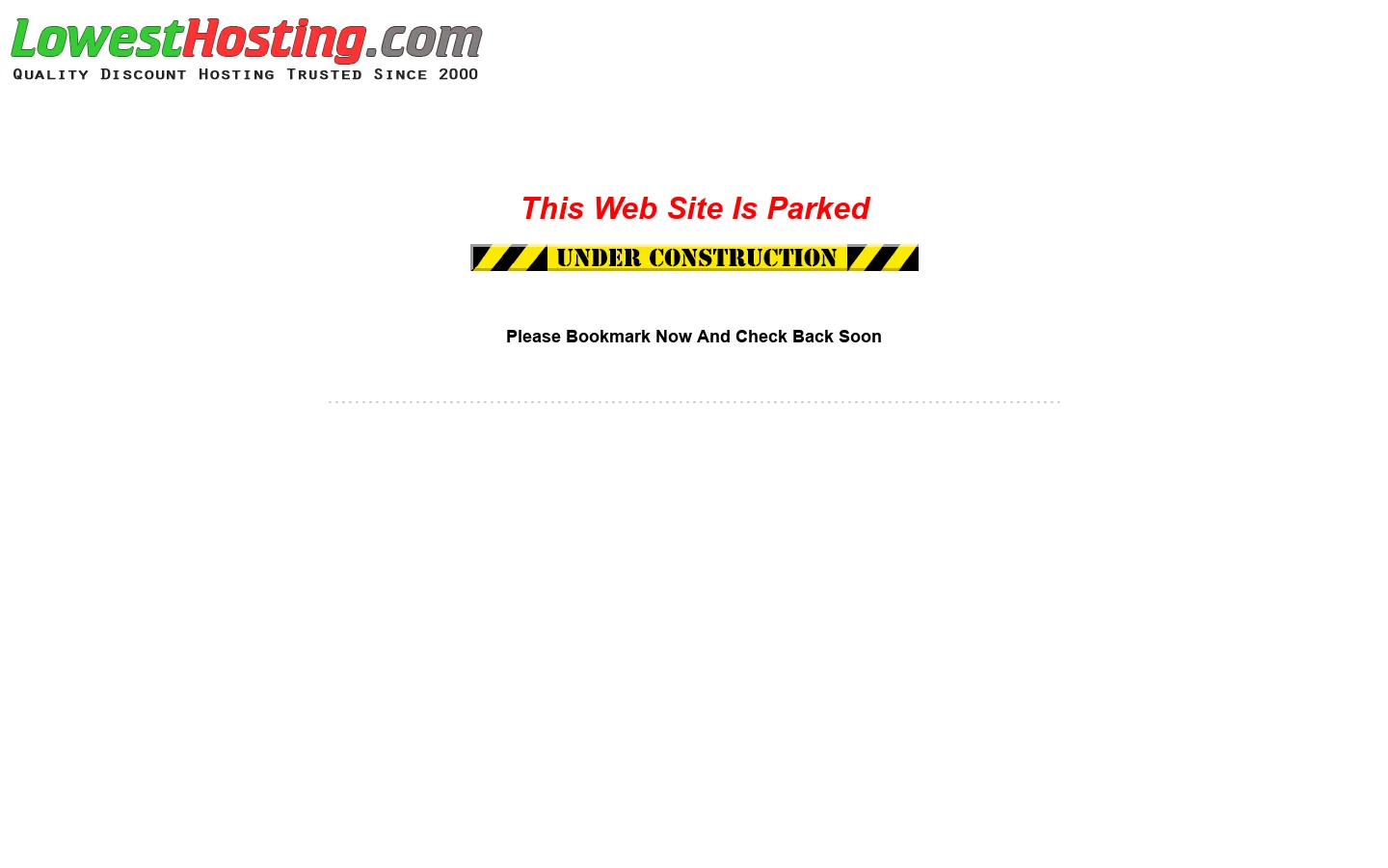Web Hosting Parking Page 首页截图