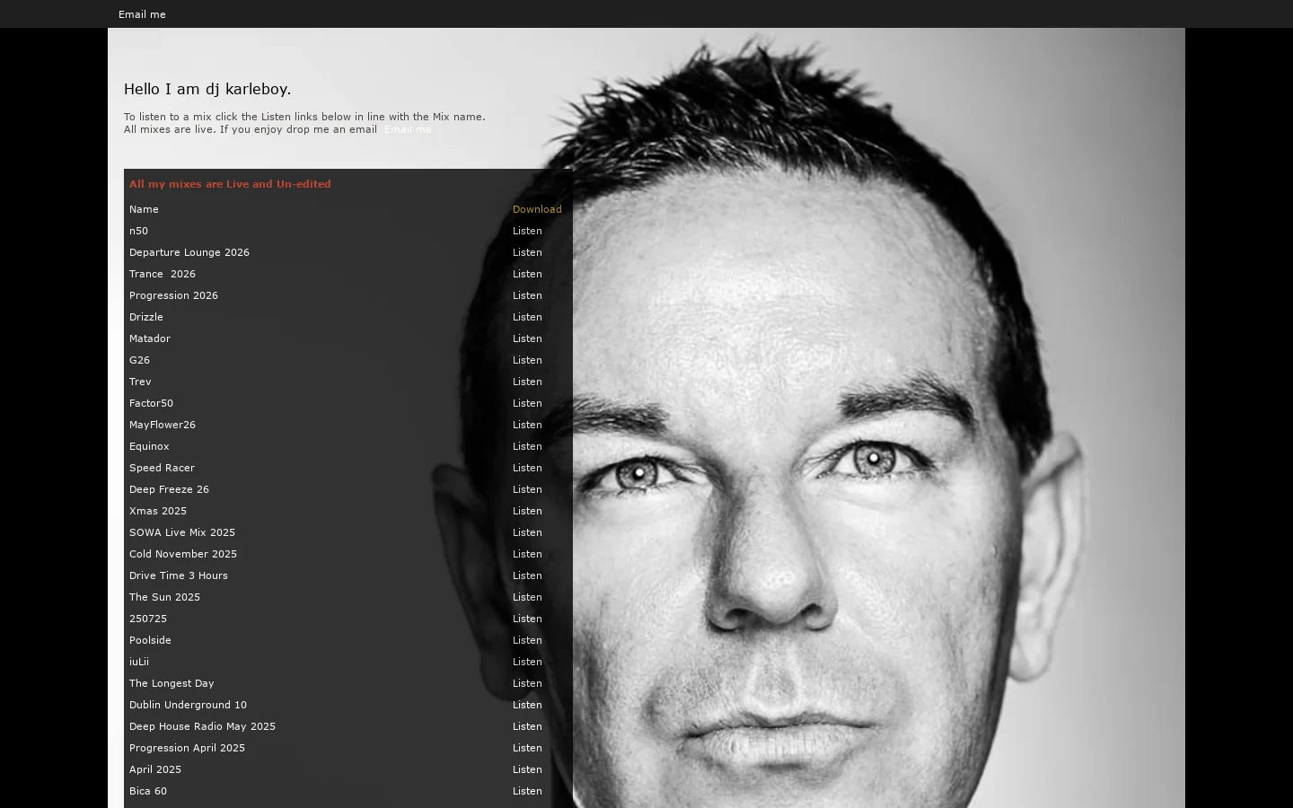 Welcome to Dj Karleboy [ Karl Connolly ] 首页截图