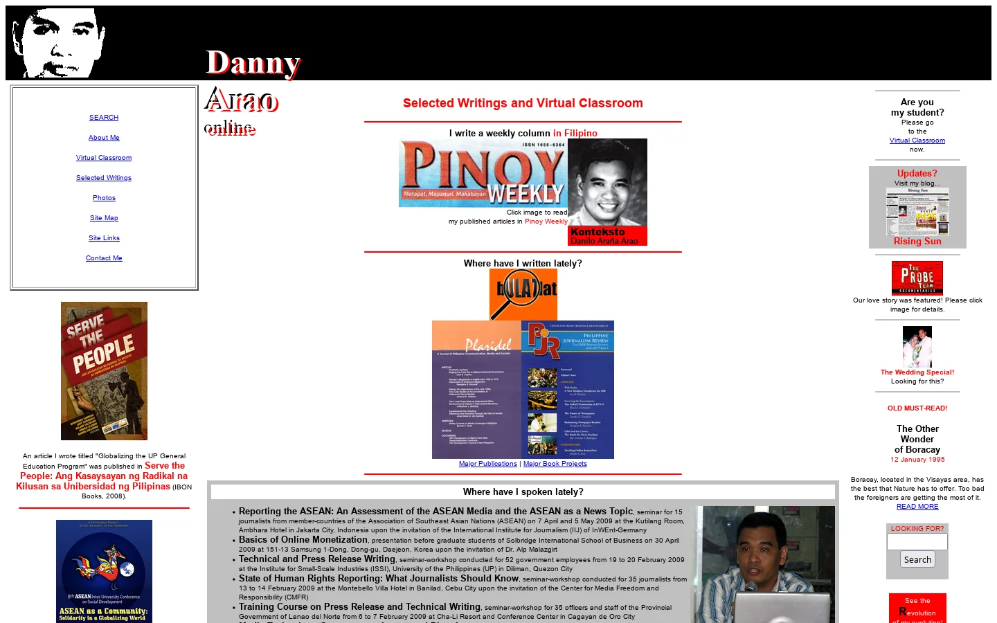Danny Arao online : 首页截图