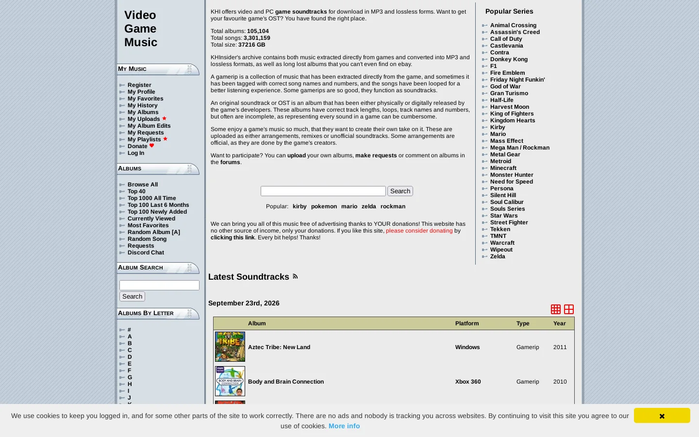 Video Game Music Downloads - Free MP3 OST downloads - Game Soundtracks for download 首页截图