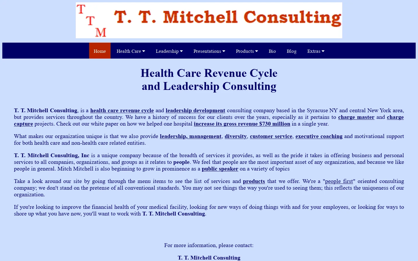 T T Mitchell Consulting 首页截图
