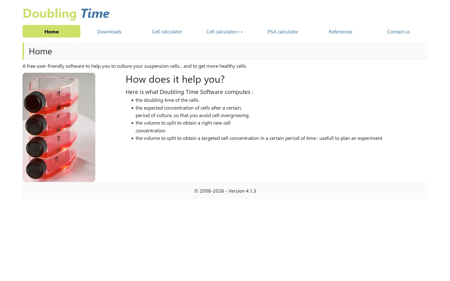 Doubling Time 首页截图