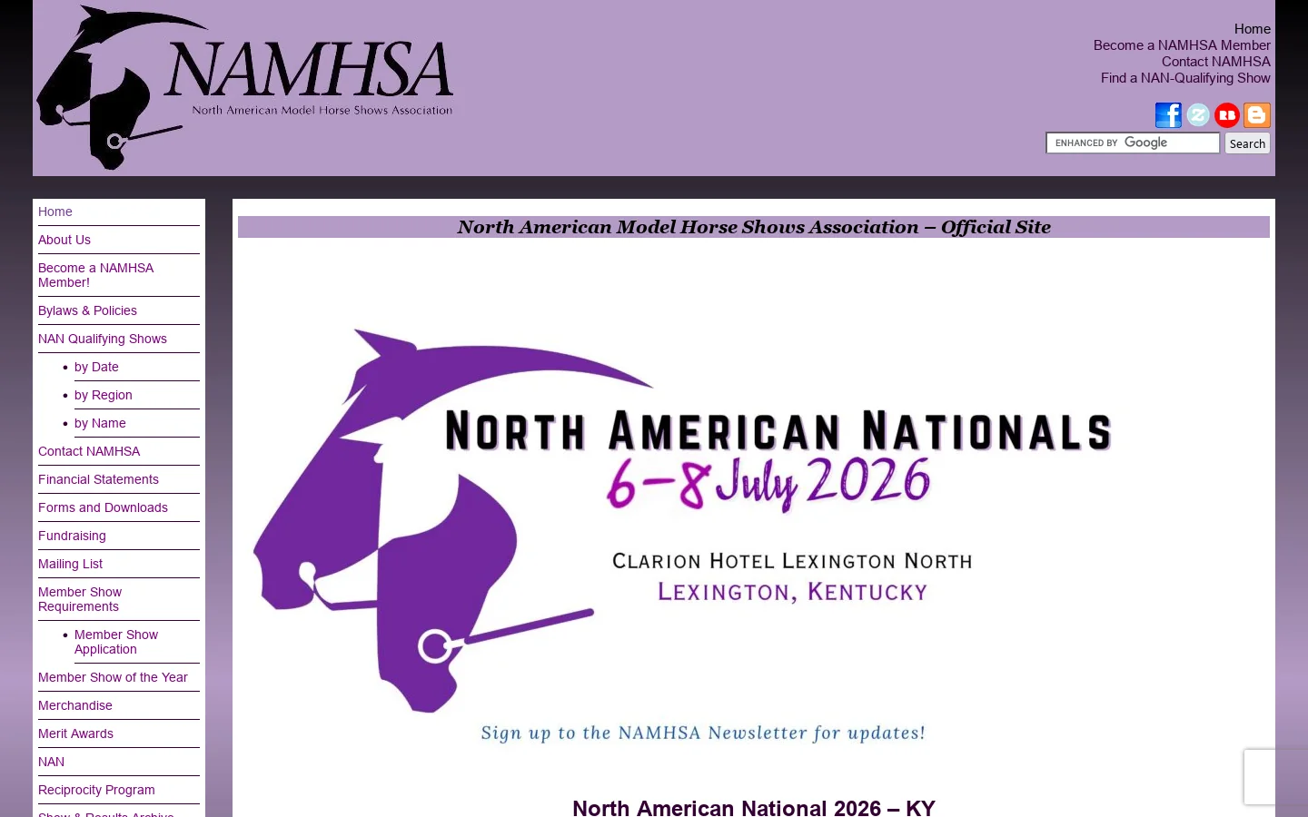 NAMHSA 首页截图
