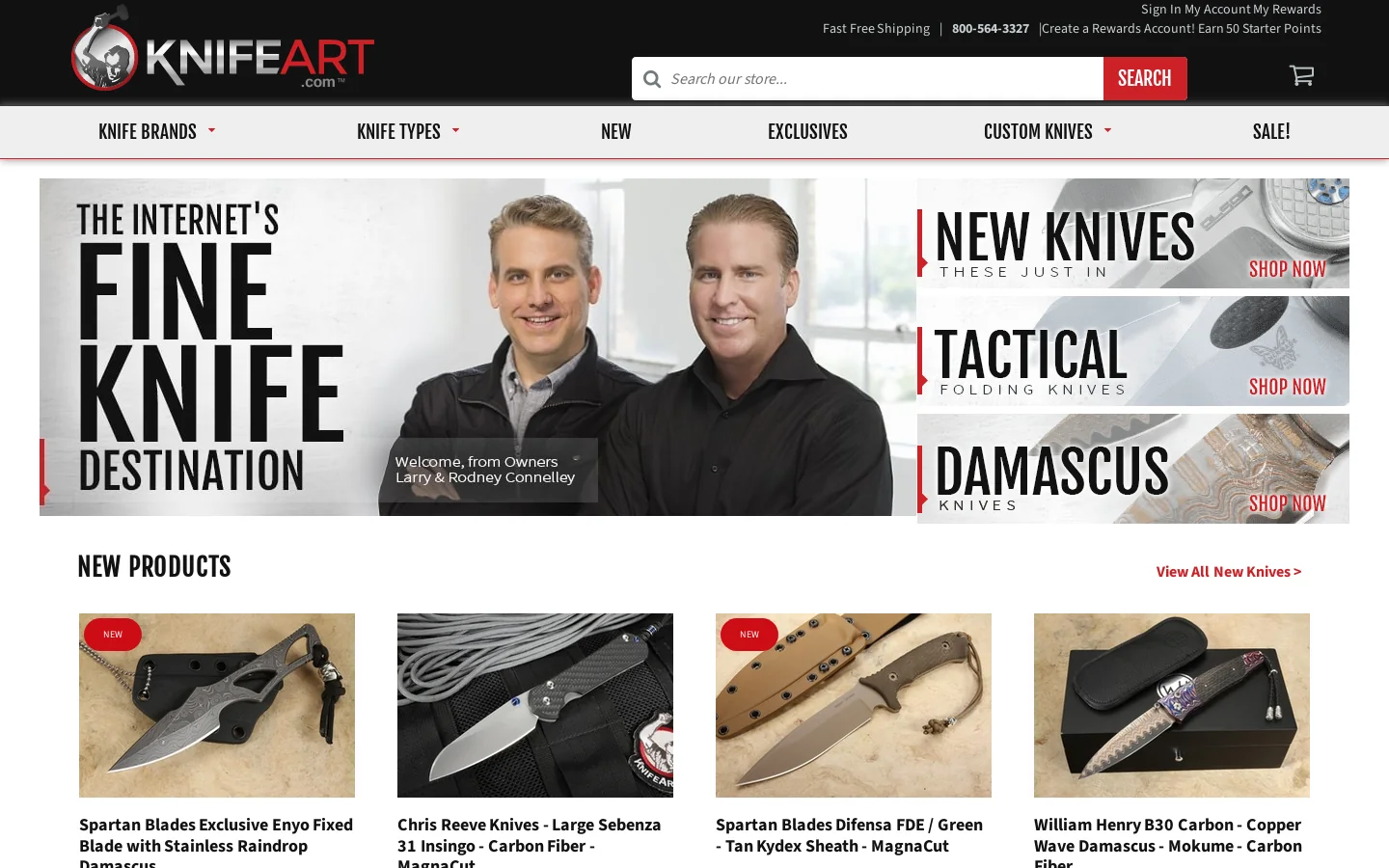 Best EDC Knives & Premium Custom Knives 首页截图
