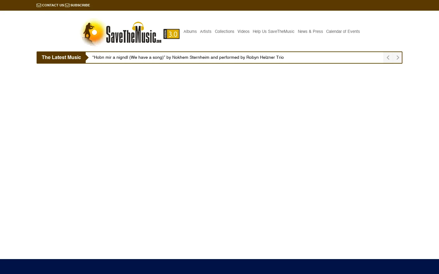 Save The Music Archives 首页截图