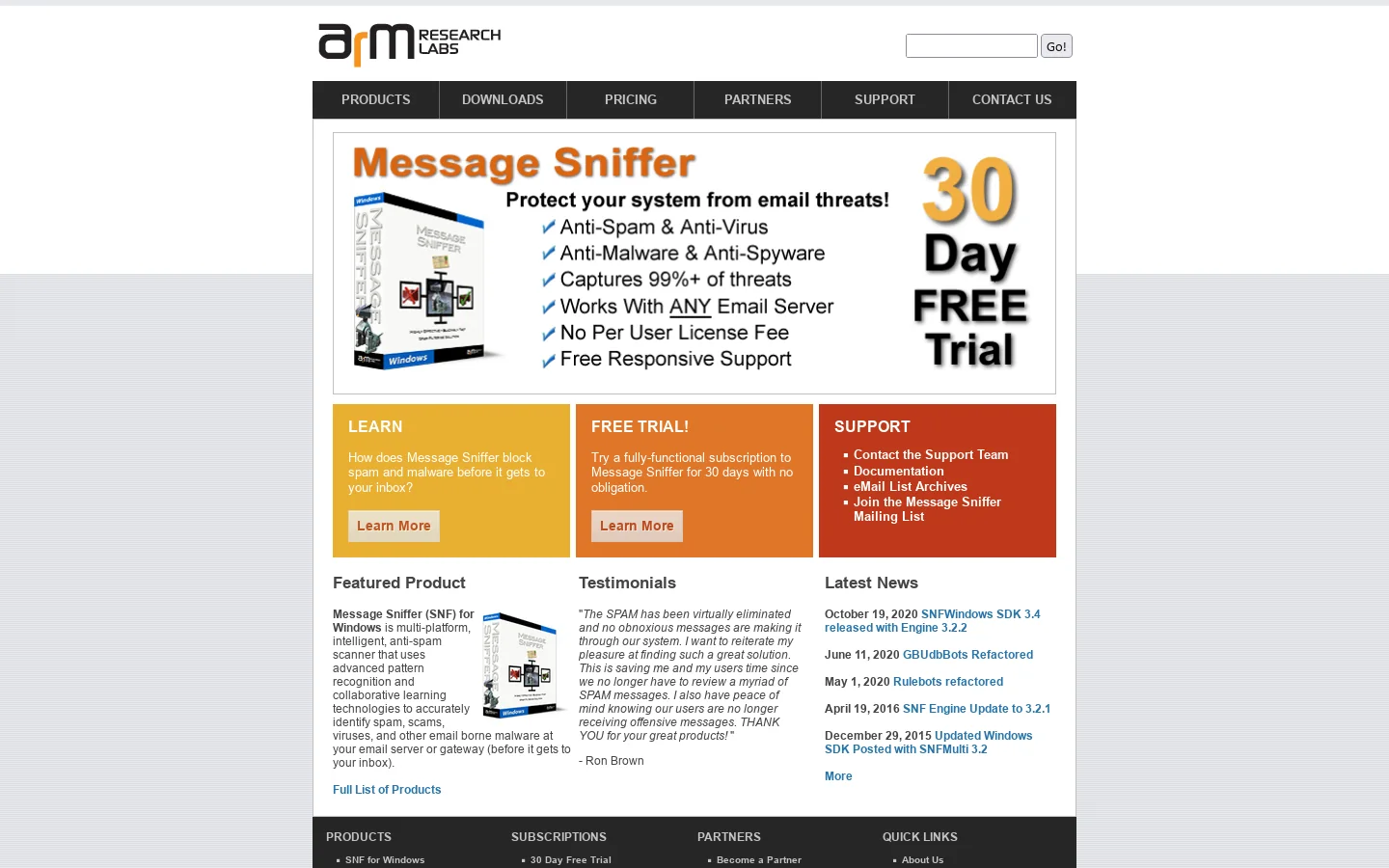 Welcome to ARM Research Labs, Inc. 首页截图