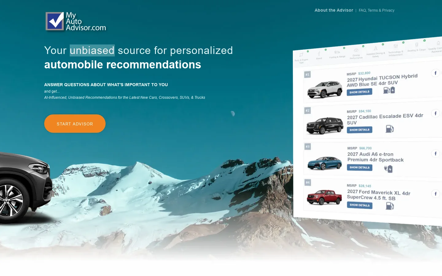 My Auto Advisor 首页截图