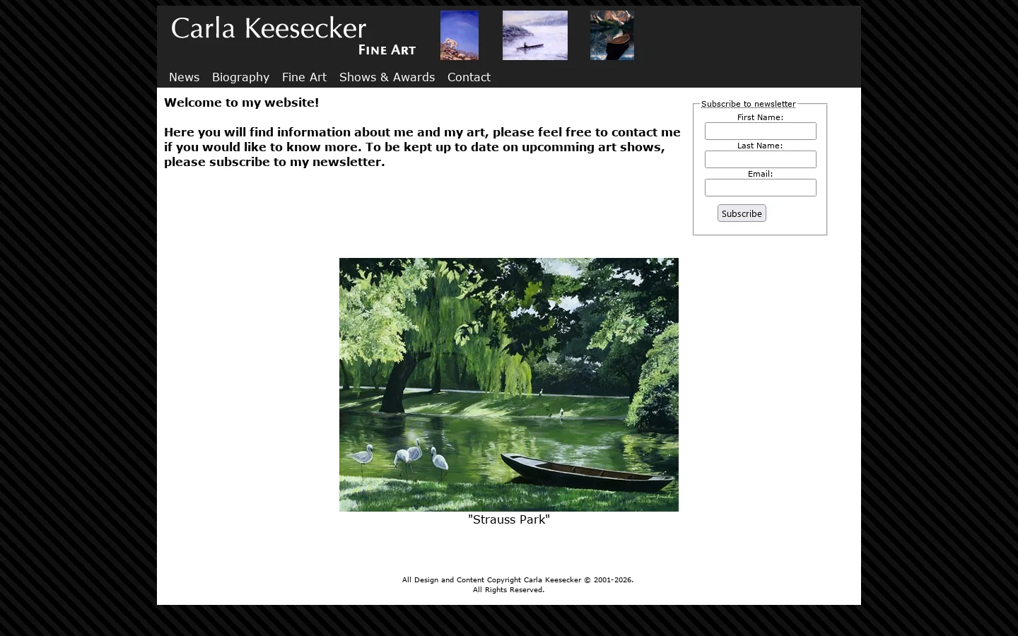 Carla Keesecker 首页截图