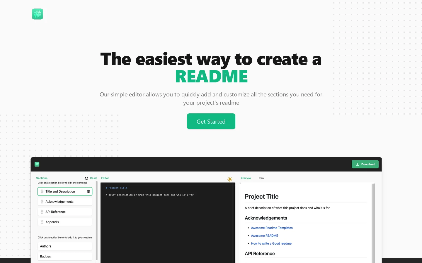 readme.so 首页截图