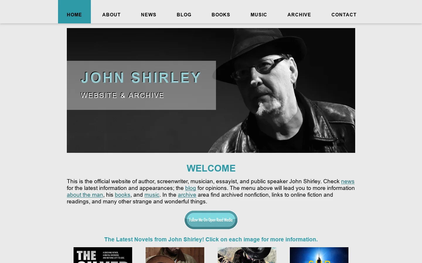 John Shirley 首页截图