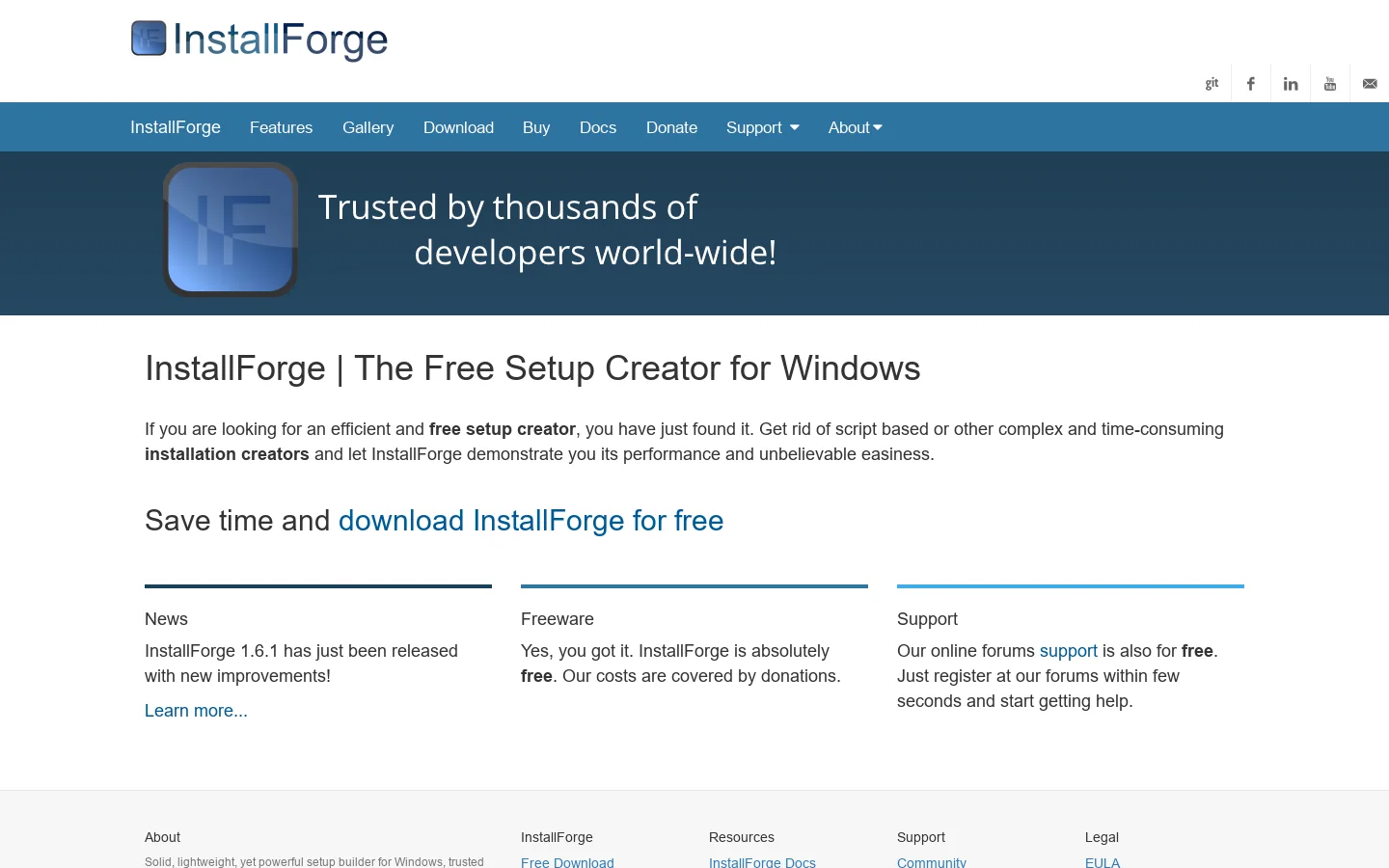 InstallForge 首页截图