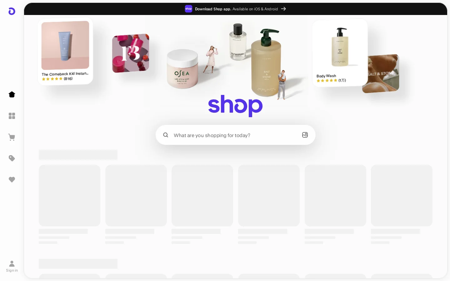 Shop 首页截图