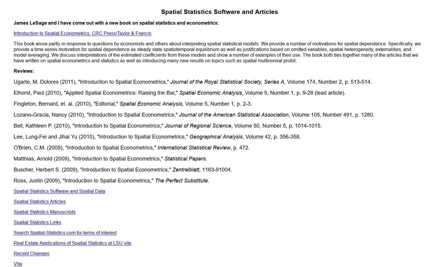 Spatial Statistics Software 首页截图