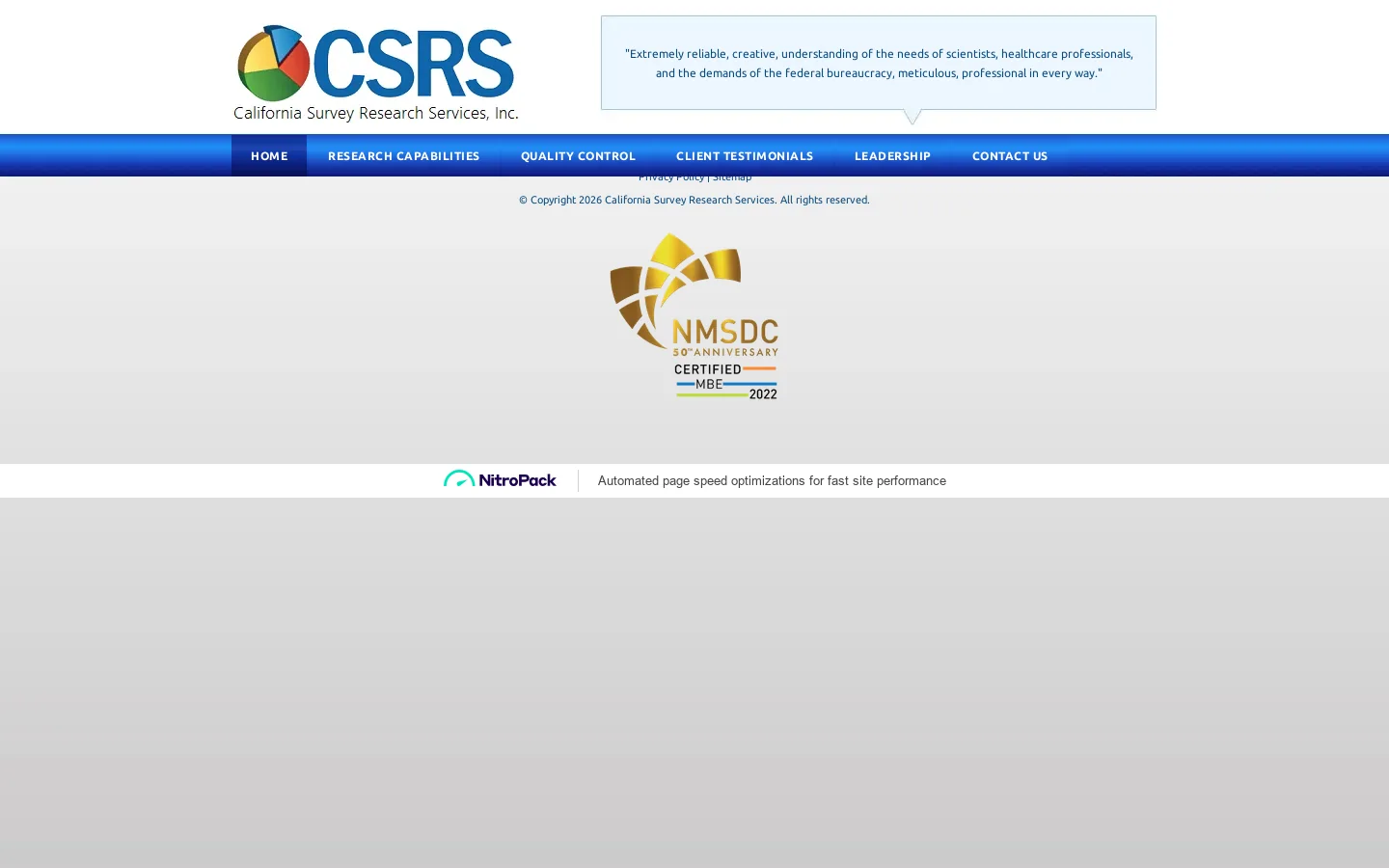 California Survey Research Services - California Survey Research Services 首页截图