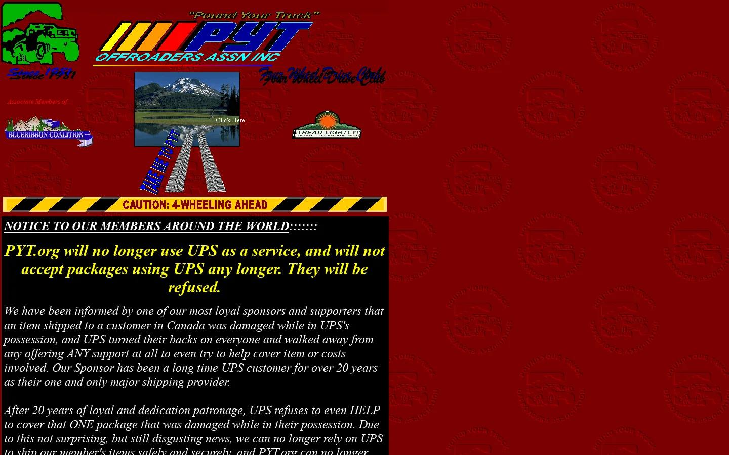 PYT (Pound Your Truck) Offroaders Assn 4x4 Club 首页截图