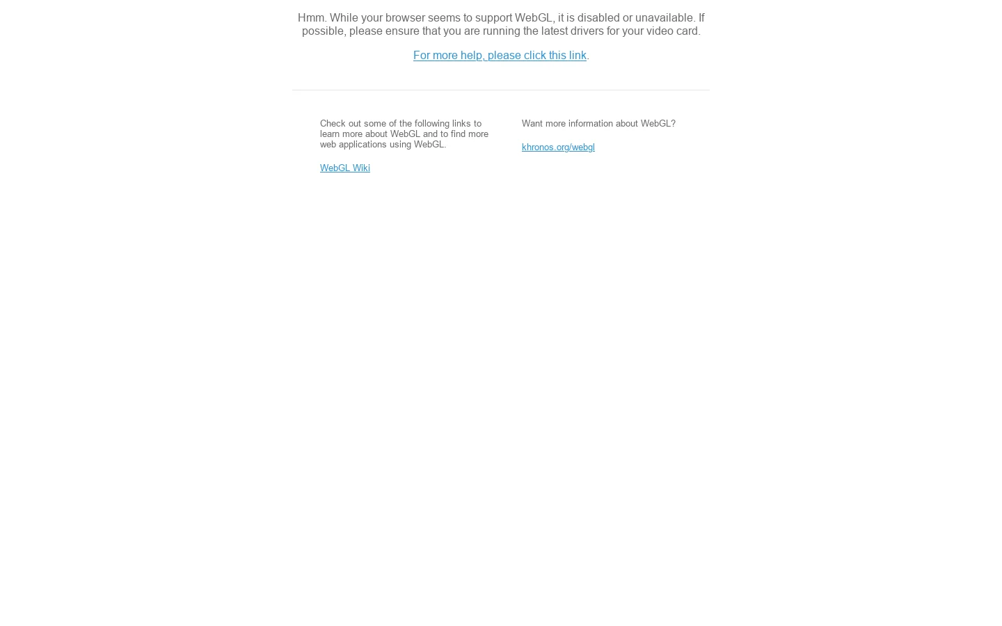 Your browser supports WebGL 首页截图