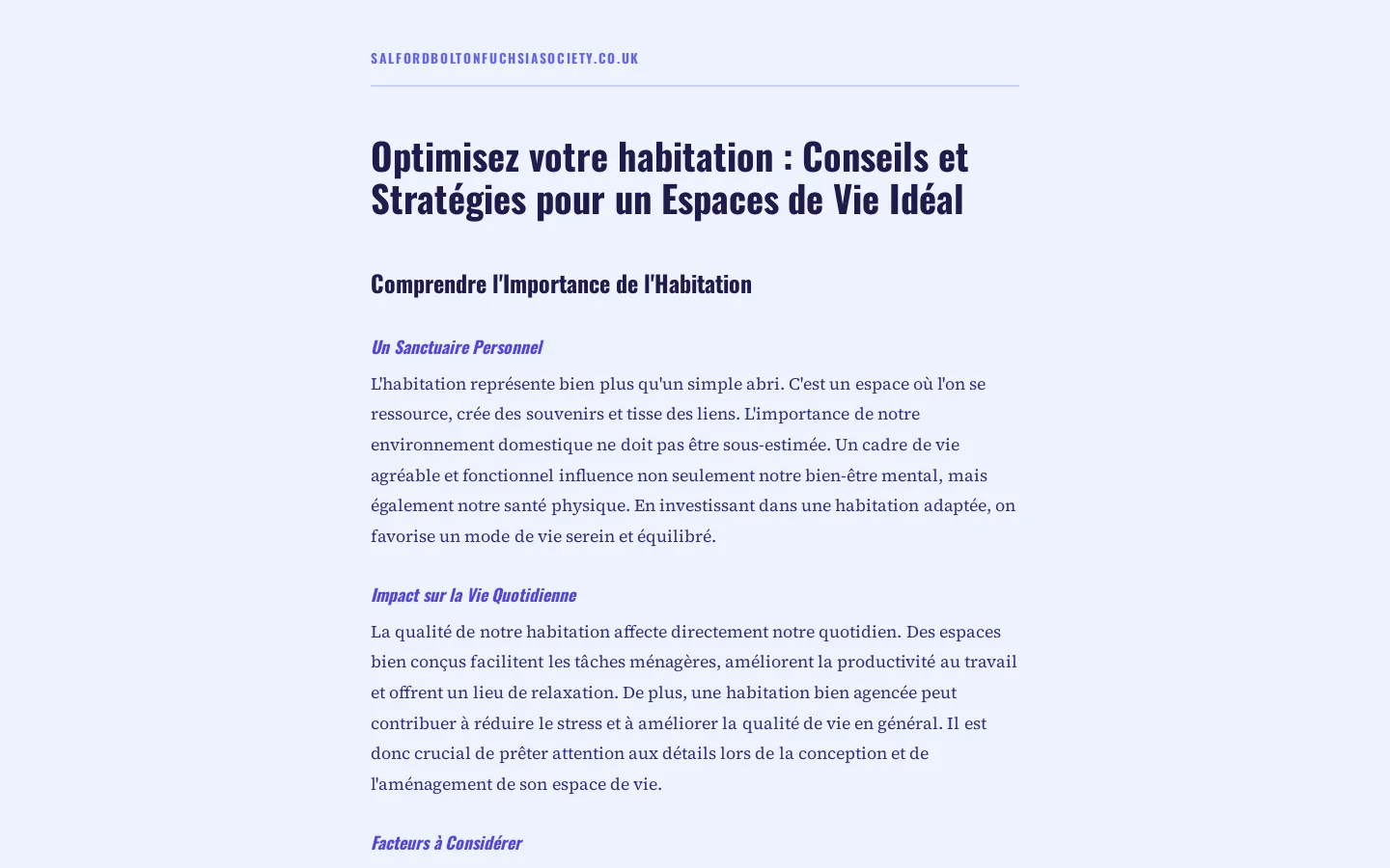 Optimisez votre habitation : Conseils et Stratégies pour un Espaces de Vie Idéal 首页截图