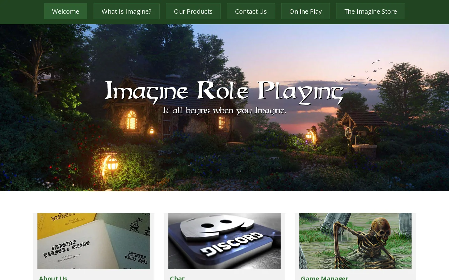 Imagine Role Playing 首页截图