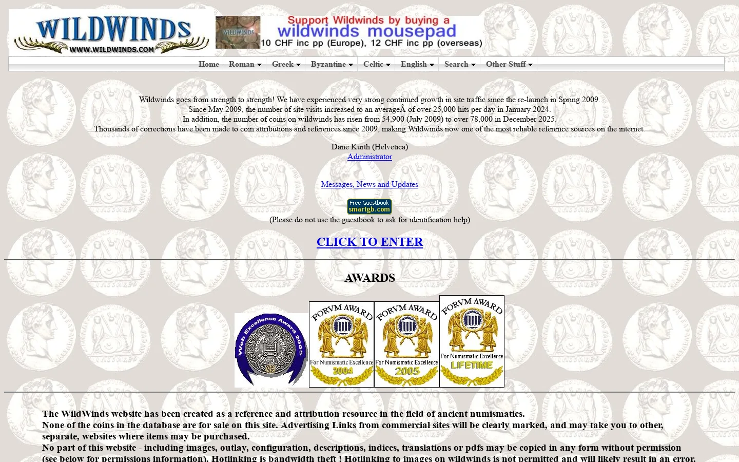 Ancient Coins: Roman, Greek, Byzantine and Celtic Numismatic Reference for Attribution and Values 首页截图