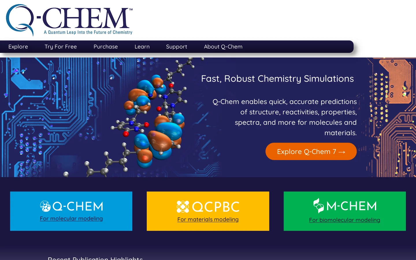 Q-Chem 首页截图