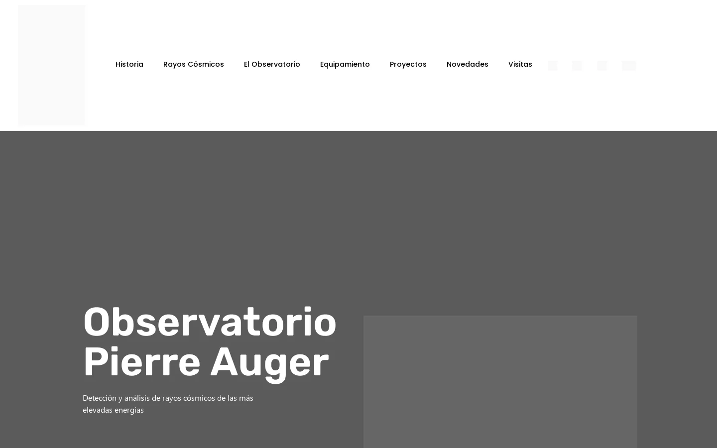 Observatorio Pierre Auger – Observatorio de rayos cósmicos 首页截图