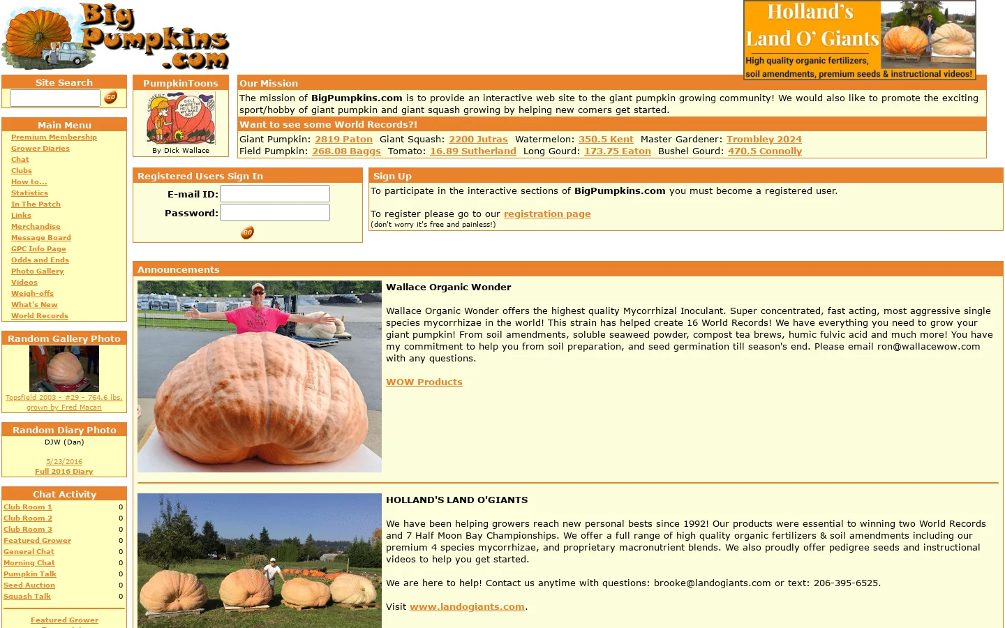 BigPumpkins.com 首页截图