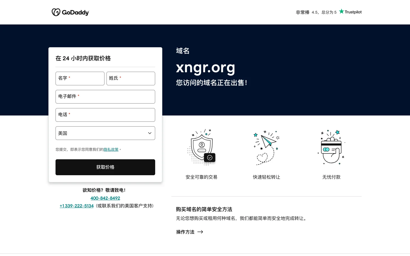 xngr.org 正在出售 首页截图