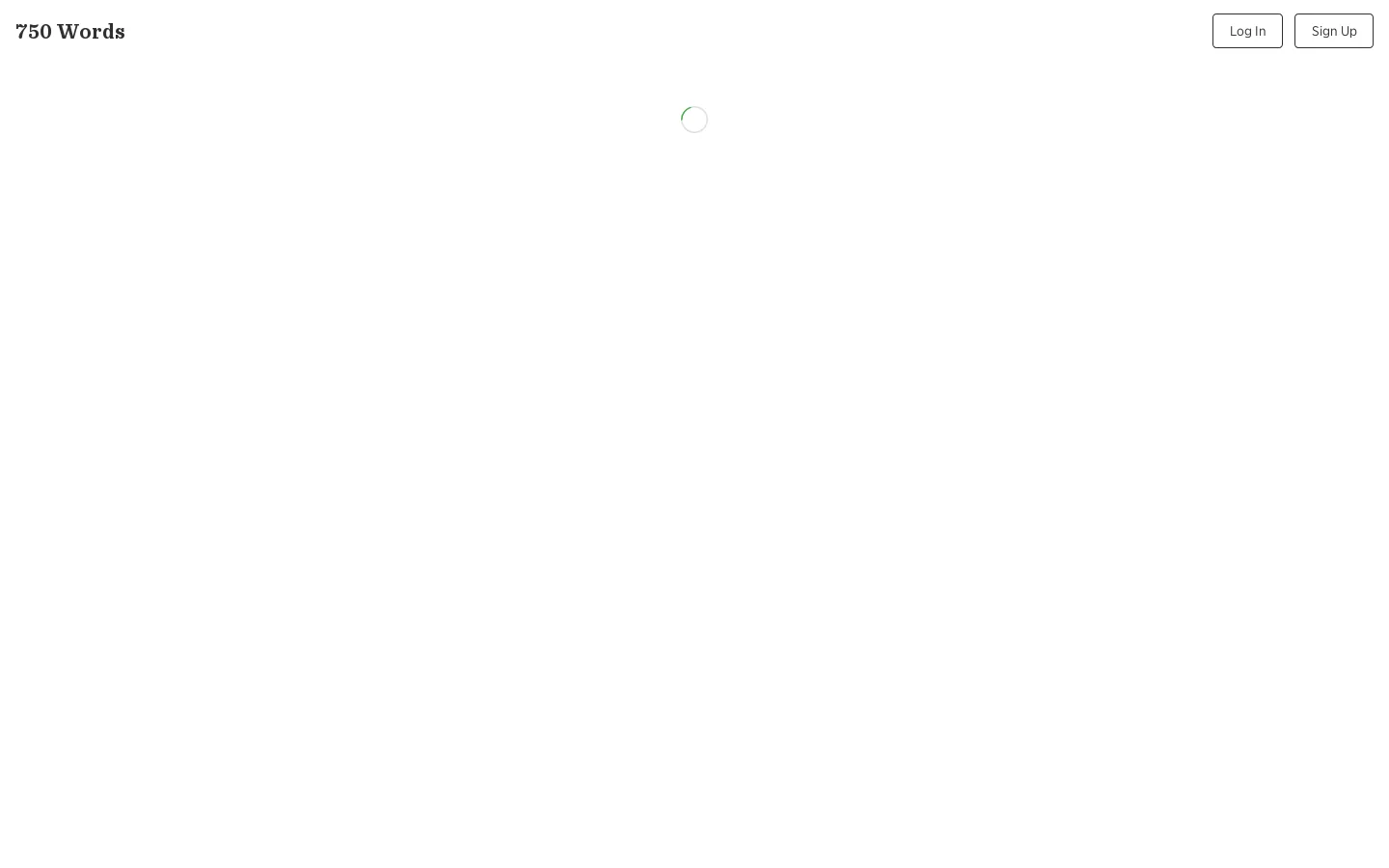 750 Words 首页截图