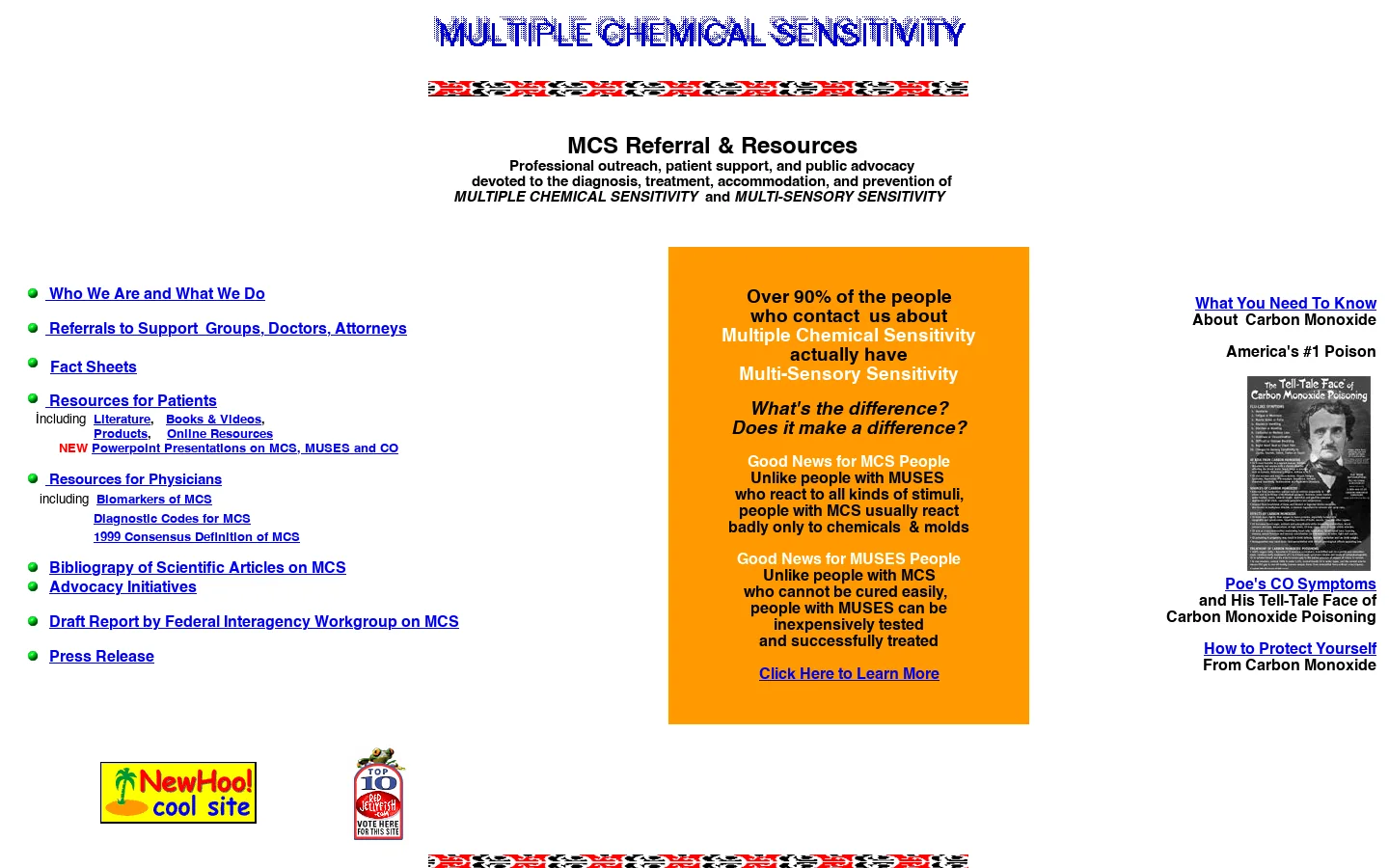 MCS REFERRAL & RESOURCES 首页截图
