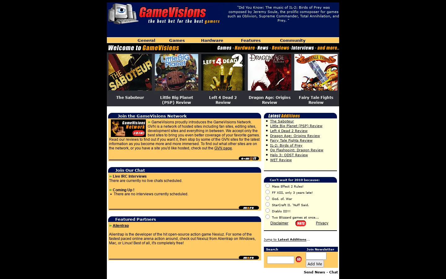 GameVisions 首页截图