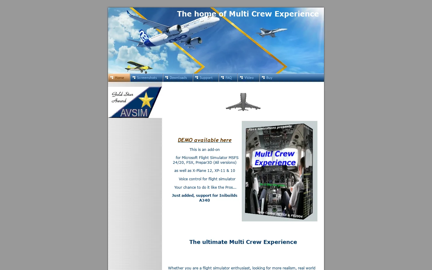 Multi Crew Experience Website - Home 首页截图