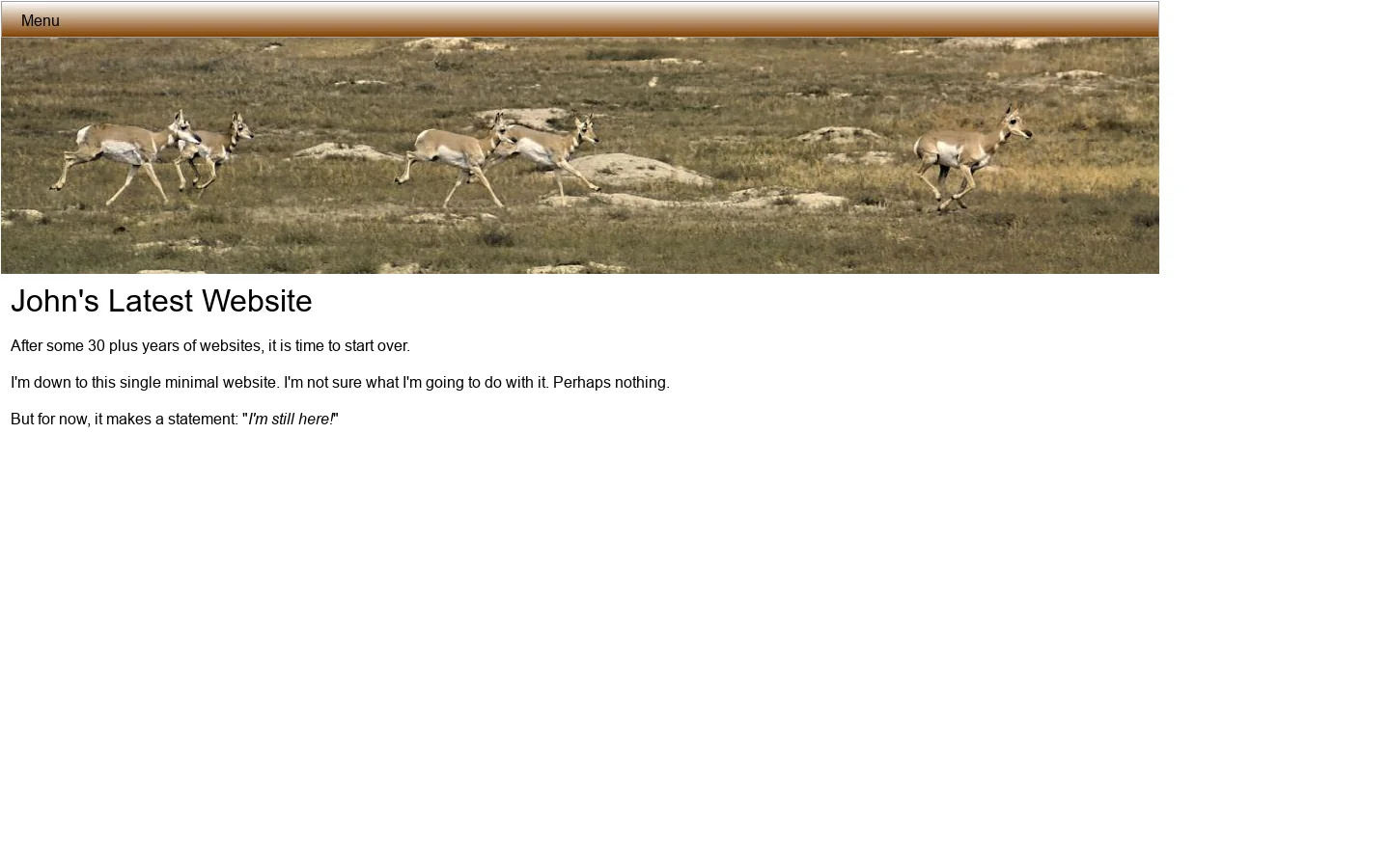 John Tyrrell's Latest Site 首页截图