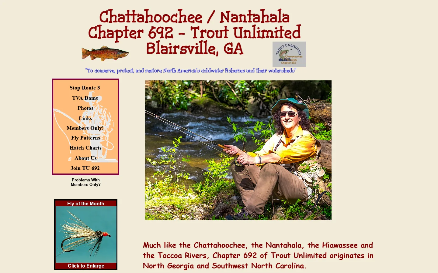 Chattahoochee/Nantahala Trout Unlimited Chpt 692 首页截图