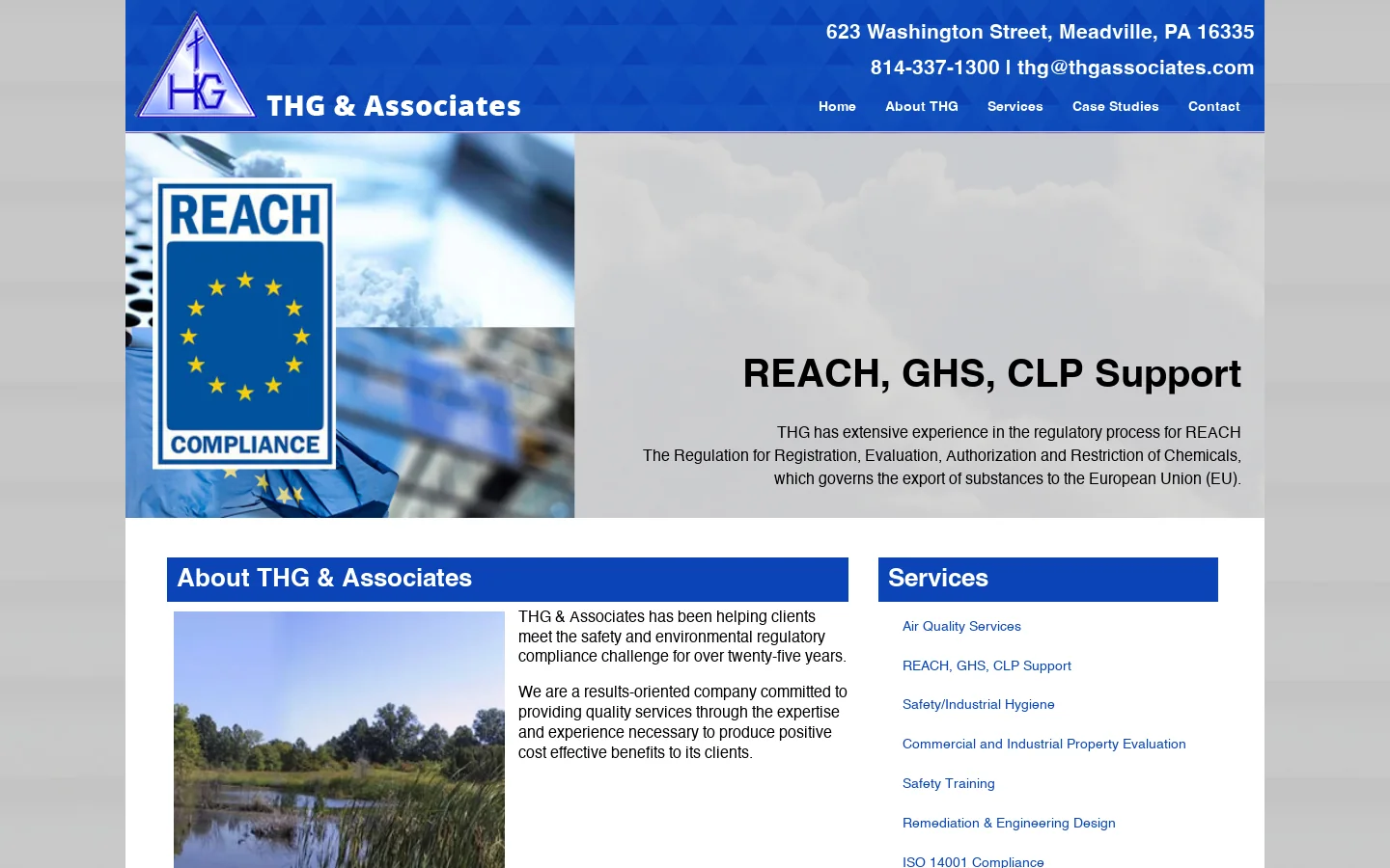 THG & Associates 首页截图